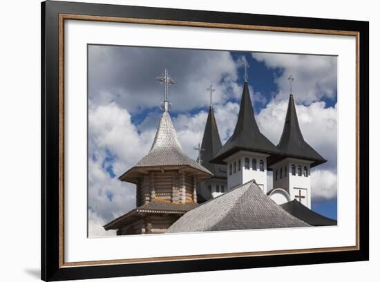 Romania, Maramures Region, Rodna Mountains NP, Orthodox Monastery-Walter Bibikow-Framed Photographic Print