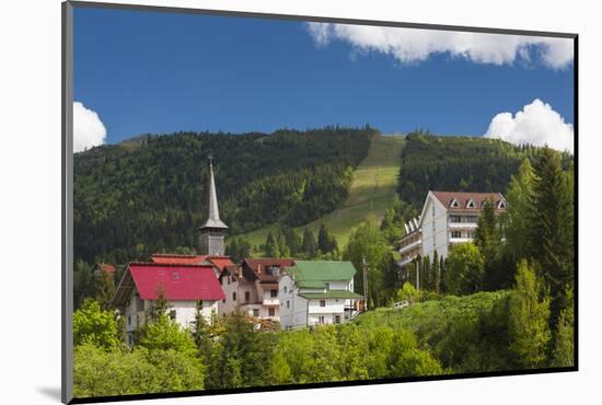 Romania, Maramures, Statiunea Borsa, Ski Resort, Spring, Village View-Walter Bibikow-Mounted Photographic Print