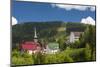 Romania, Maramures, Statiunea Borsa, Ski Resort, Spring, Village View-Walter Bibikow-Mounted Photographic Print