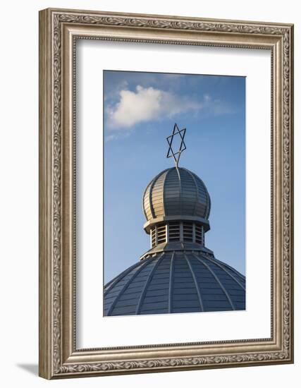 Romania, Moldavia, Iasi, the Great Synagogue, Dome with Star of David-Walter Bibikow-Framed Photographic Print