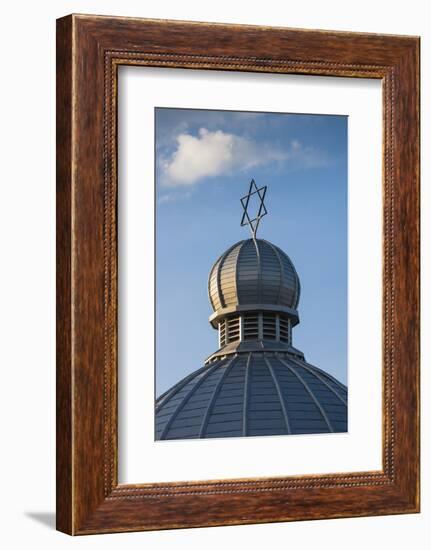 Romania, Moldavia, Iasi, the Great Synagogue, Dome with Star of David-Walter Bibikow-Framed Photographic Print