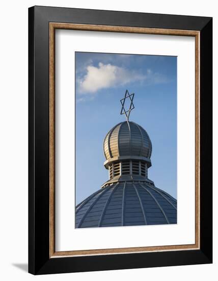 Romania, Moldavia, Iasi, the Great Synagogue, Dome with Star of David-Walter Bibikow-Framed Photographic Print