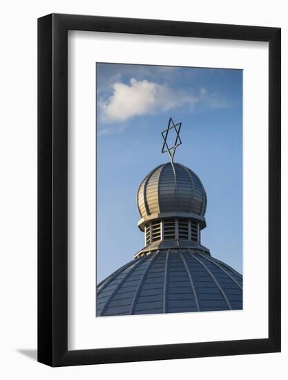 Romania, Moldavia, Iasi, the Great Synagogue, Dome with Star of David-Walter Bibikow-Framed Photographic Print