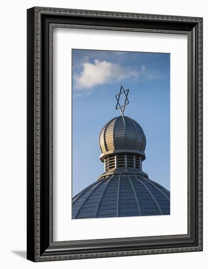 Romania, Moldavia, Iasi, the Great Synagogue, Dome with Star of David-Walter Bibikow-Framed Photographic Print