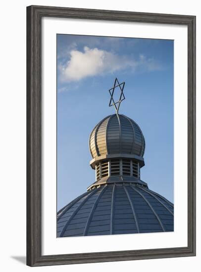 Romania, Moldavia, Iasi, the Great Synagogue, Dome with Star of David-Walter Bibikow-Framed Photographic Print