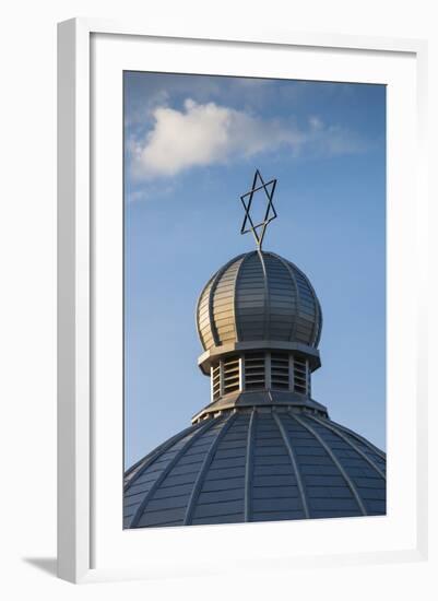 Romania, Moldavia, Iasi, the Great Synagogue, Dome with Star of David-Walter Bibikow-Framed Photographic Print