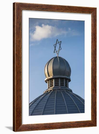 Romania, Moldavia, Iasi, the Great Synagogue, Dome with Star of David-Walter Bibikow-Framed Photographic Print