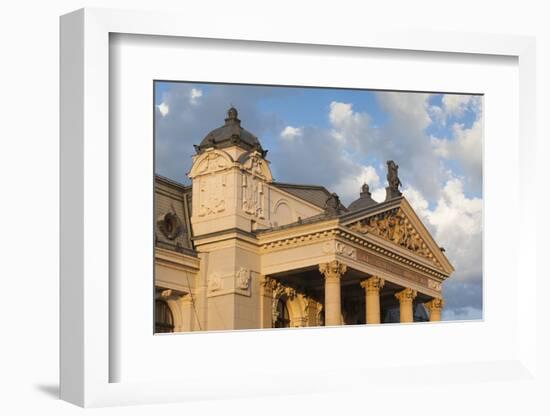 Romania, Moldavia, Iasi, Vasile Alecsandri National Theater at Sunset-Walter Bibikow-Framed Photographic Print