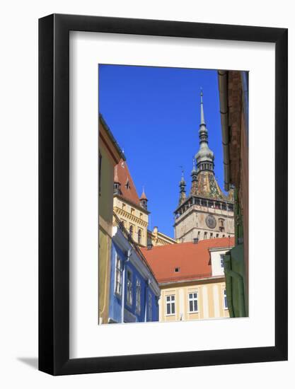 Romania, Mures County, Sighisoara, clock tower, symbol of the town.-Emily Wilson-Framed Photographic Print