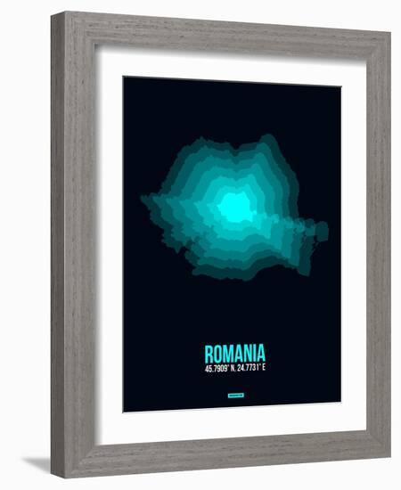 Romania Radiant Map 3-NaxArt-Framed Art Print