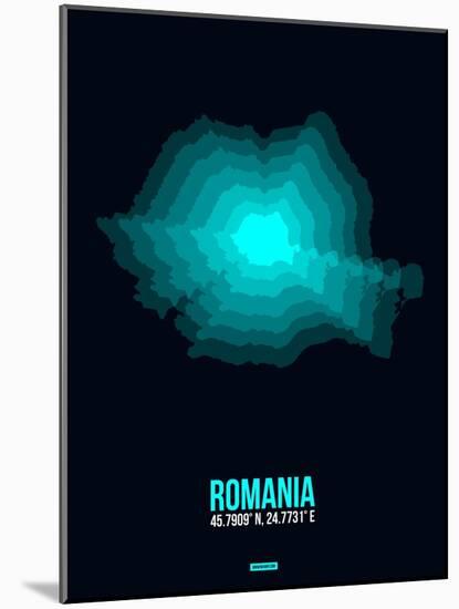 Romania Radiant Map 3-NaxArt-Mounted Art Print