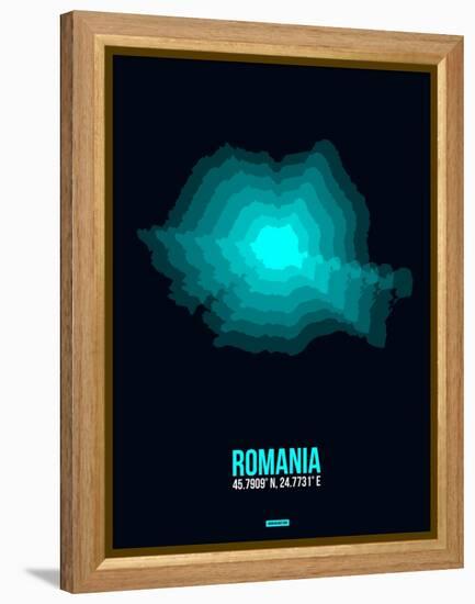 Romania Radiant Map 3-NaxArt-Framed Stretched Canvas