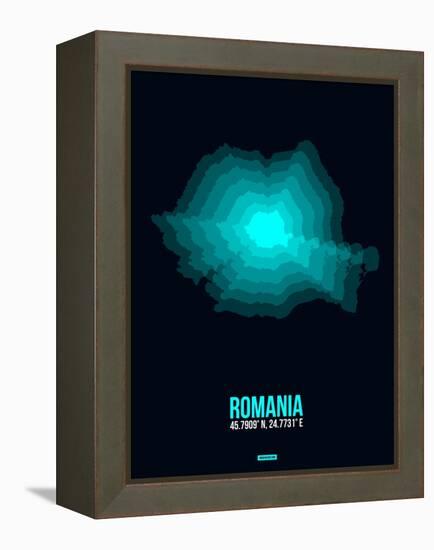 Romania Radiant Map 3-NaxArt-Framed Stretched Canvas