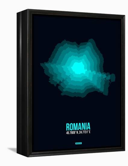 Romania Radiant Map 3-NaxArt-Framed Stretched Canvas