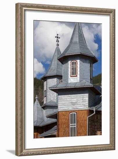 Romania, Rodna Mountains NP, Sesuri, Ski Resort, Town Orthodox Church-Walter Bibikow-Framed Photographic Print