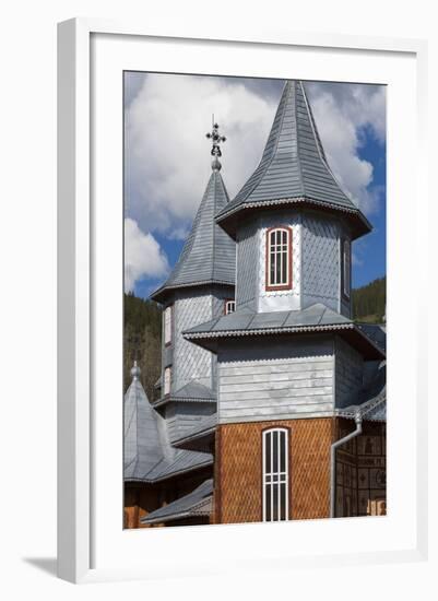 Romania, Rodna Mountains NP, Sesuri, Ski Resort, Town Orthodox Church-Walter Bibikow-Framed Photographic Print