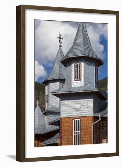 Romania, Rodna Mountains NP, Sesuri, Ski Resort, Town Orthodox Church-Walter Bibikow-Framed Photographic Print