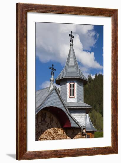 Romania, Rodna Mountains NP, Sesuri, Ski Resort, Town Orthodox Church-Walter Bibikow-Framed Photographic Print