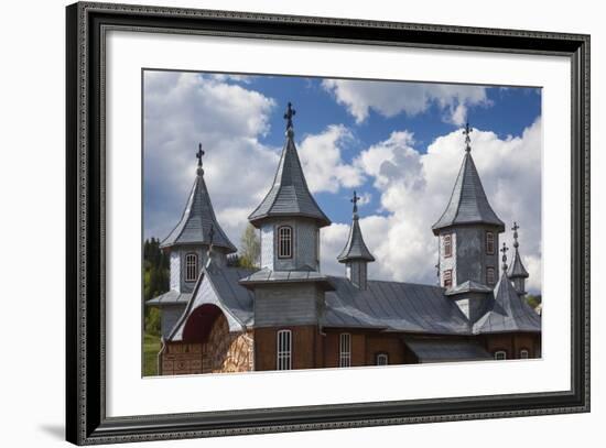 Romania, Rodna Mountains NP, Sesuri, Ski Resort, Town Orthodox Church-Walter Bibikow-Framed Photographic Print