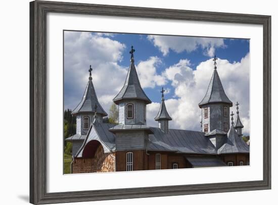 Romania, Rodna Mountains NP, Sesuri, Ski Resort, Town Orthodox Church-Walter Bibikow-Framed Photographic Print