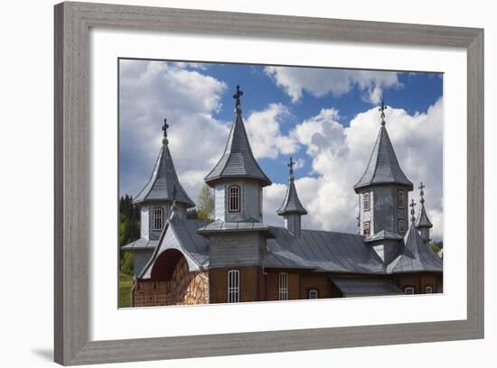 Romania, Rodna Mountains NP, Sesuri, Ski Resort, Town Orthodox Church-Walter Bibikow-Framed Photographic Print