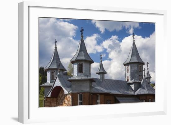 Romania, Rodna Mountains NP, Sesuri, Ski Resort, Town Orthodox Church-Walter Bibikow-Framed Photographic Print