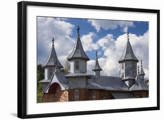 Romania, Rodna Mountains NP, Sesuri, Ski Resort, Town Orthodox Church-Walter Bibikow-Framed Photographic Print