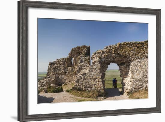 Romania, Sarichioi, Ruins of Cetatea Heracleea de La Enisala Fortress-Walter Bibikow-Framed Photographic Print