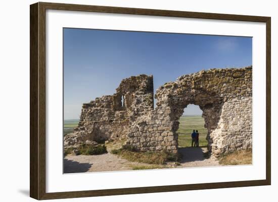 Romania, Sarichioi, Ruins of Cetatea Heracleea de La Enisala Fortress-Walter Bibikow-Framed Photographic Print