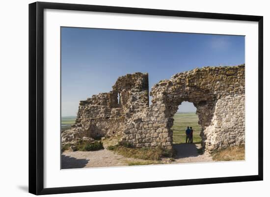 Romania, Sarichioi, Ruins of Cetatea Heracleea de La Enisala Fortress-Walter Bibikow-Framed Photographic Print