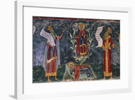 Romania, Sucevita Monastery, Tree of Jesse, Detail from the Cycle of Frescoes-null-Framed Giclee Print