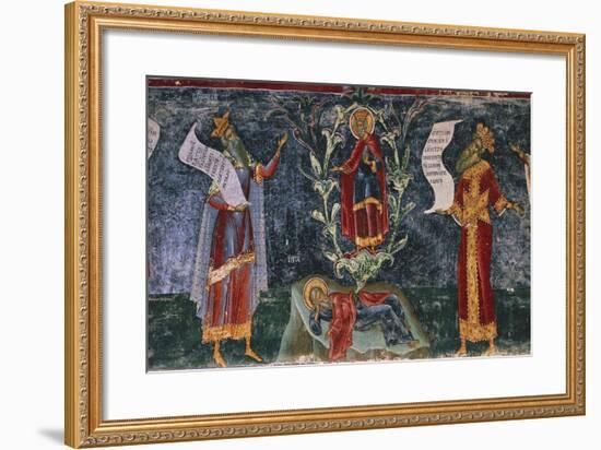 Romania, Sucevita Monastery, Tree of Jesse, Detail from the Cycle of Frescoes-null-Framed Giclee Print