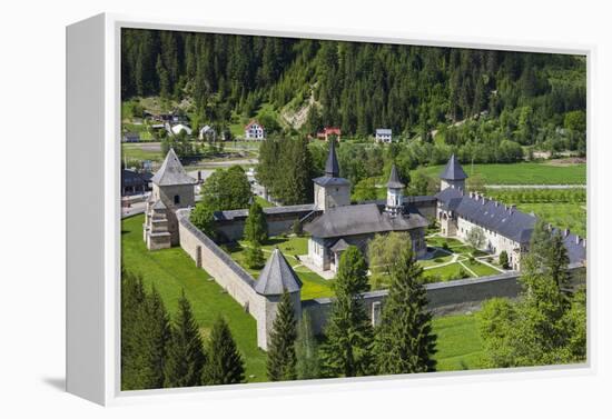 Romania, Sucevita, Sucevita Monastery, Exterior Elevated View-Walter Bibikow-Framed Premier Image Canvas