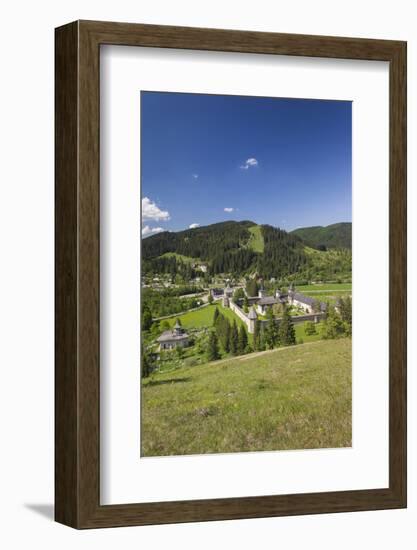 Romania, Sucevita, Sucevita Monastery, Exterior Elevated View-Walter Bibikow-Framed Photographic Print