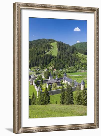 Romania, Sucevita, Sucevita Monastery, Exterior Elevated View-Walter Bibikow-Framed Photographic Print