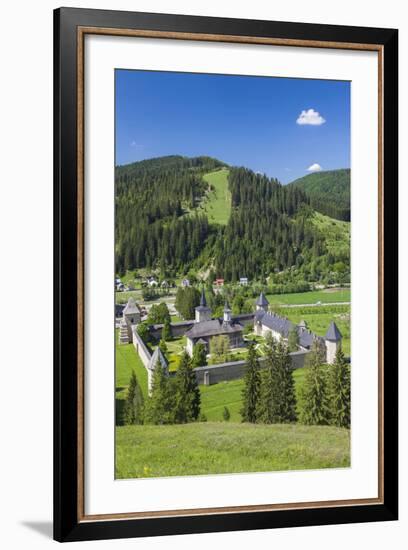 Romania, Sucevita, Sucevita Monastery, Exterior Elevated View-Walter Bibikow-Framed Photographic Print