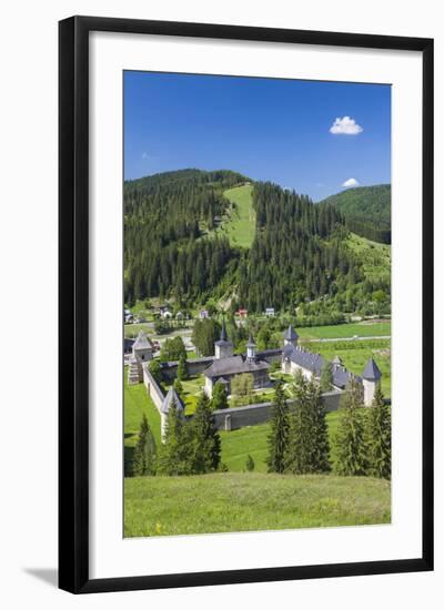 Romania, Sucevita, Sucevita Monastery, Exterior Elevated View-Walter Bibikow-Framed Photographic Print