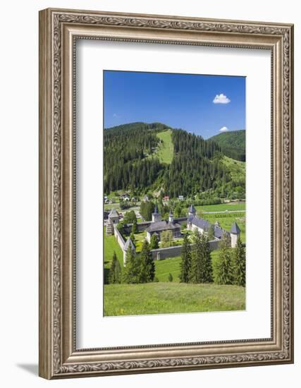 Romania, Sucevita, Sucevita Monastery, Exterior Elevated View-Walter Bibikow-Framed Photographic Print