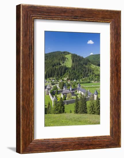 Romania, Sucevita, Sucevita Monastery, Exterior Elevated View-Walter Bibikow-Framed Photographic Print