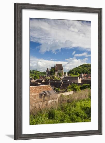 Romania, Transylvania, Biertan, Fortified Saxon Church, Elevated View-Walter Bibikow-Framed Photographic Print