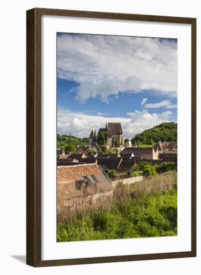 Romania, Transylvania, Biertan, Fortified Saxon Church, Elevated View-Walter Bibikow-Framed Photographic Print