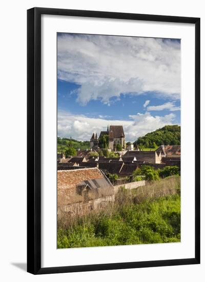 Romania, Transylvania, Biertan, Fortified Saxon Church, Elevated View-Walter Bibikow-Framed Photographic Print