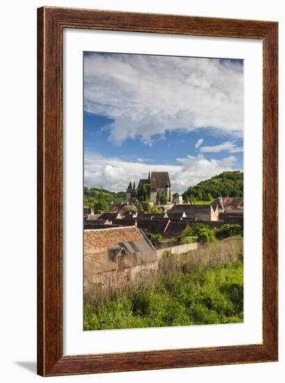 Romania, Transylvania, Biertan, Fortified Saxon Church, Elevated View-Walter Bibikow-Framed Photographic Print