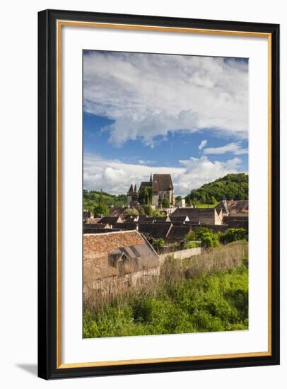 Romania, Transylvania, Biertan, Fortified Saxon Church, Elevated View-Walter Bibikow-Framed Photographic Print