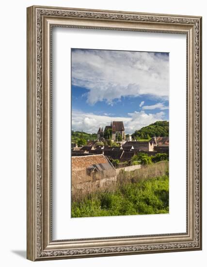 Romania, Transylvania, Biertan, Fortified Saxon Church, Elevated View-Walter Bibikow-Framed Photographic Print