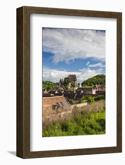 Romania, Transylvania, Biertan, Fortified Saxon Church, Elevated View-Walter Bibikow-Framed Photographic Print