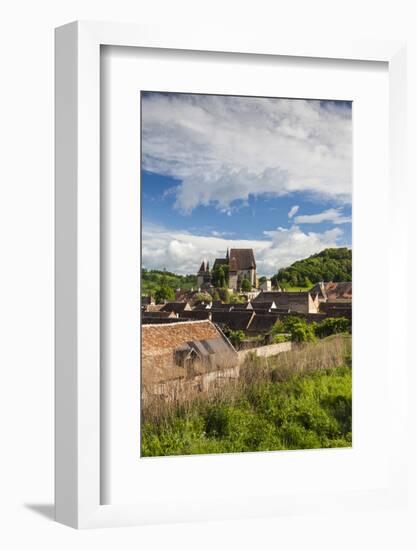 Romania, Transylvania, Biertan, Fortified Saxon Church, Elevated View-Walter Bibikow-Framed Photographic Print