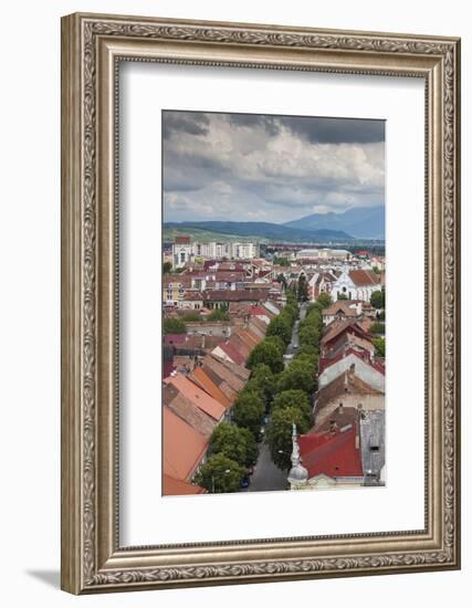 Romania, Transylvania, Bistrita, View from the Evangelical Church-Walter Bibikow-Framed Photographic Print