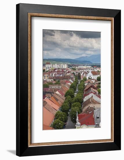 Romania, Transylvania, Bistrita, View from the Evangelical Church-Walter Bibikow-Framed Photographic Print