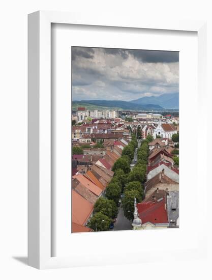 Romania, Transylvania, Bistrita, View from the Evangelical Church-Walter Bibikow-Framed Photographic Print